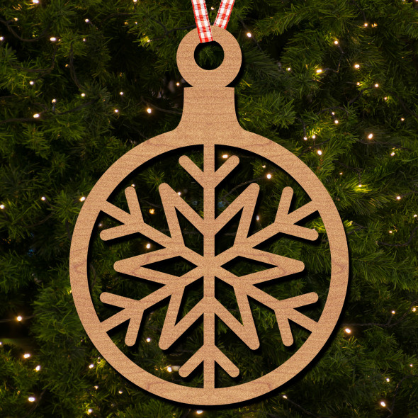 Round Big Snowflake Hanging Ornament Christmas Tree Bauble Decoration