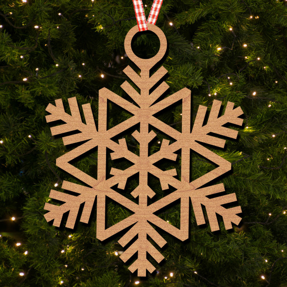 Snowflake Pattern 1 Hanging Ornament Christmas Tree Bauble Decoration