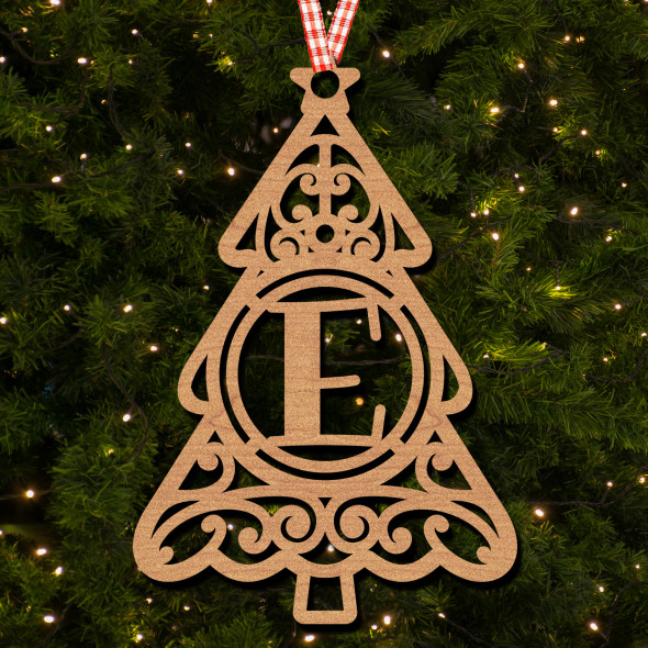 Christmas Tree - E Hanging Ornament Christmas Tree Bauble Decoration