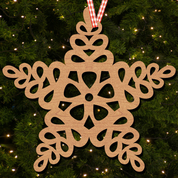 Snowflake Pattern Hanging Ornament Christmas Tree Bauble Decoration