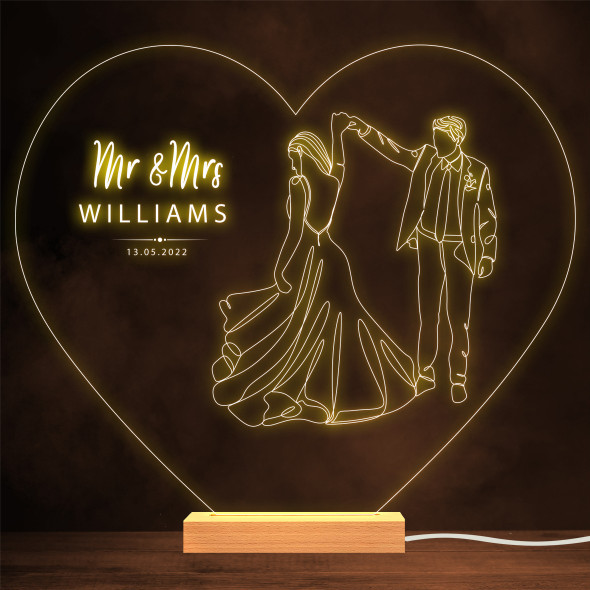 Dancing Wedding Anniversary Married Anniversary Personalised Gift Night Light