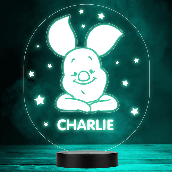 Smiling Piglet Winnie-the-Pooh Stars LED Personalised Gift Night Light