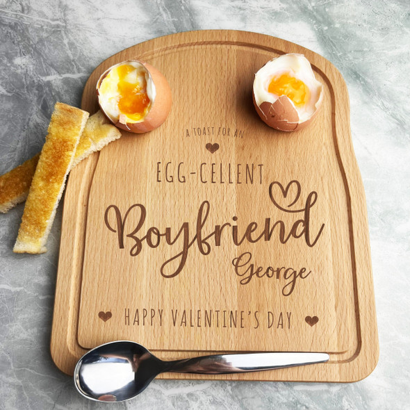 Boiled Eggs & Toast Valentine's Day Egg-Cellent Boyfriend Breakfast Board