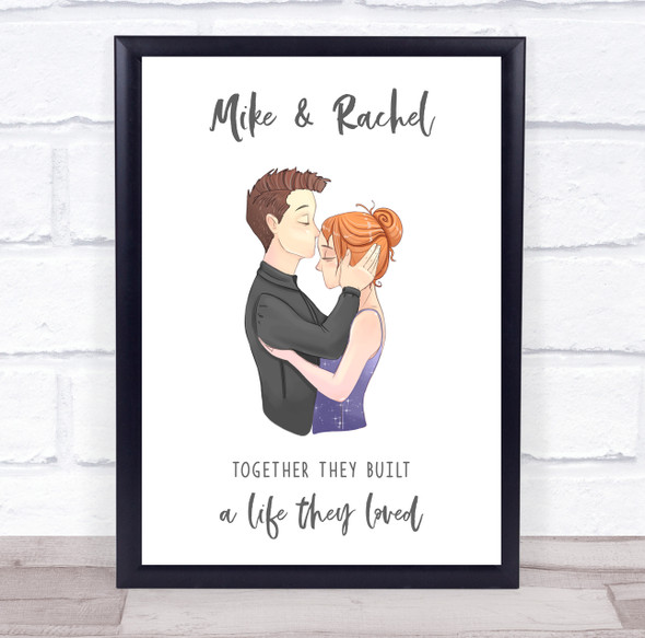 They Built a Life Romantic Gift For Him or Her Personalised Couple Print