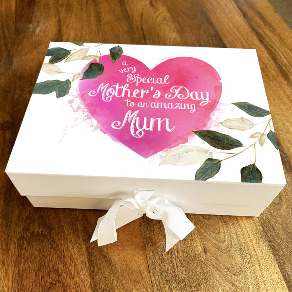 Beautiful Leaves Mother's Day Mum Personalised Keepsake Memory Hamper Gift Box