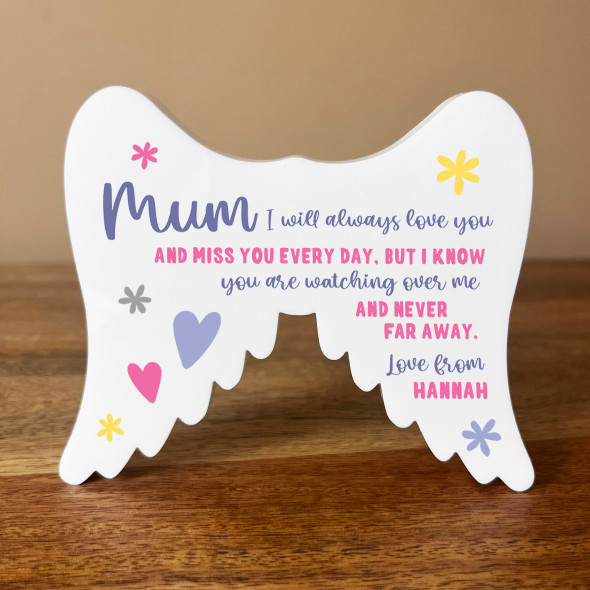 Mum I Will Always Love You Personalised In Memory Memorial Gift Acrylic Ornament