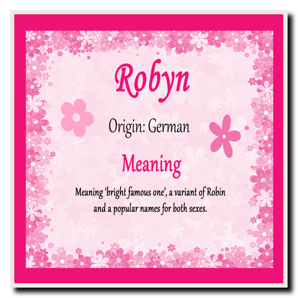 Robyn Personalised Name Meaning Coaster