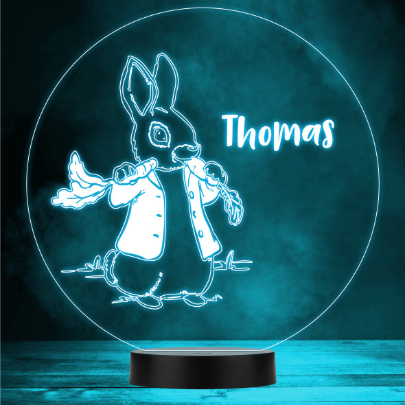 Peter Rabbit Eating Carrots Film Character Led Personalised Gift Night Light