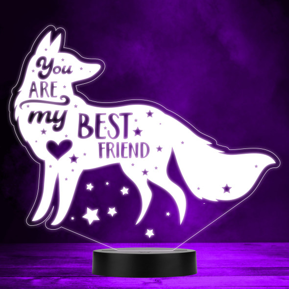 Fox Stars & Heart You Are My Best Friend Led Lamp Personalised Gift Night Light