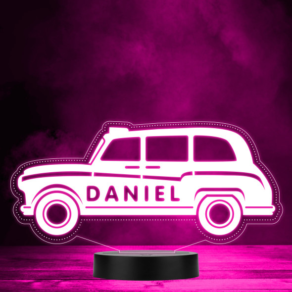 London Black Cab Taxi Colour Changing Led Lamp Personalised Gift Night Light