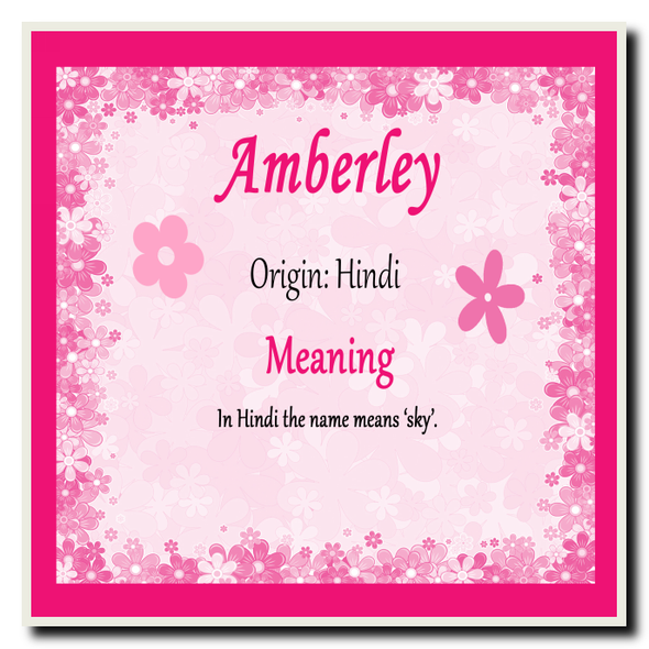 Amberley Personalised Name Meaning Coaster