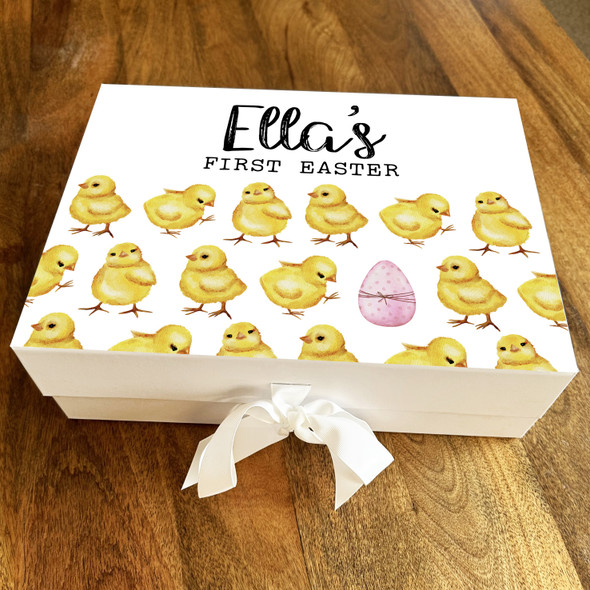 Baby Chicks First Easter Personalised Keepsake Hamper Gift Box