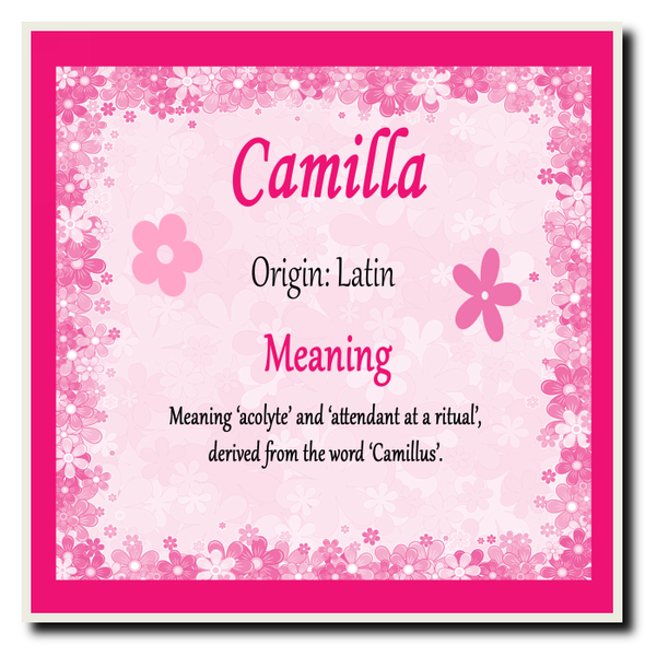 Camilla Personalised Name Meaning Coaster