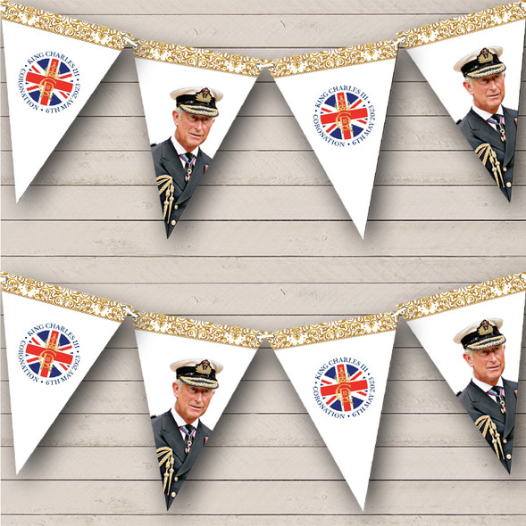 His Majesty His Majesty King Charles III Coronation Flag Banner Party Bunting