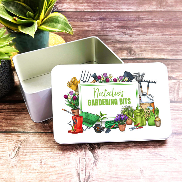 Garden Tools & Equipment Rectangle Personalised Gardening Tin