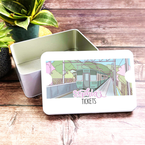 Travelling Adventure Keepsakes Personalised Tickets Tin