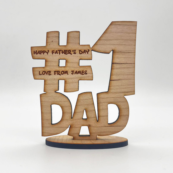Father's Day No.1 Dad Keepsake Ornament Engraved Personalised Gift