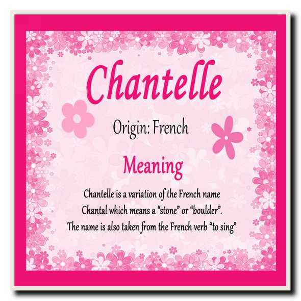Chantelle Personalised Name Meaning Coaster