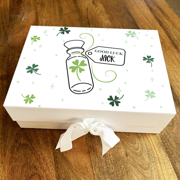 Lucky 4 Leaf Clover Good Luck Personalised Hamper Gift Box
