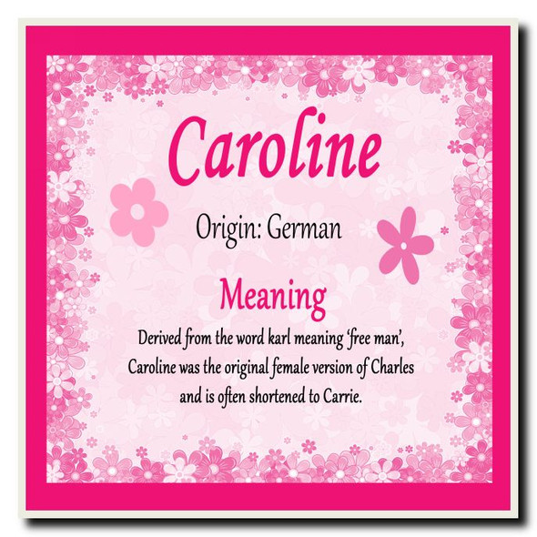 Caroline Personalised Name Meaning Coaster