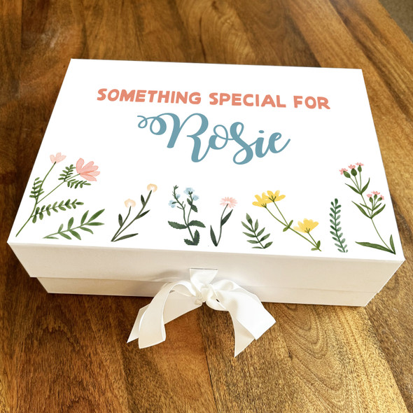 Watercolour Flowers Something Special For You Personalised Hamper Gift Box