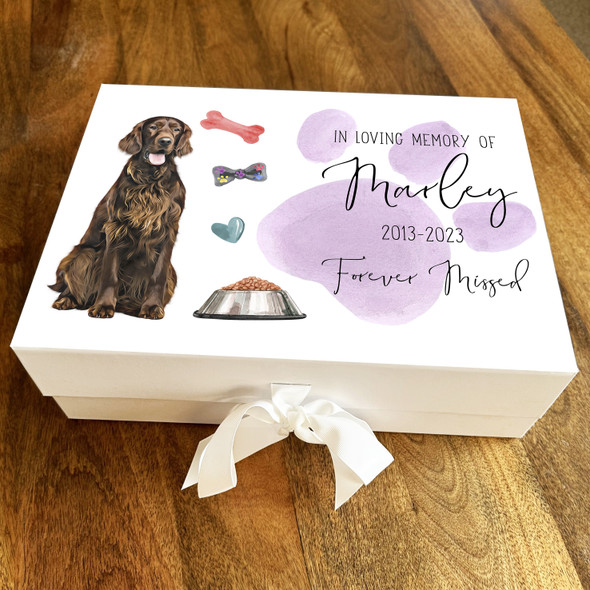 Brown Dog Dog Pet Memorial Personalised Memory Rememberence Keepsake Box