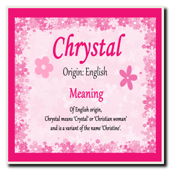 Chrystal Personalised Name Meaning Coaster