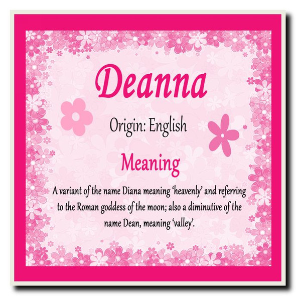 Deanna Personalised Name Meaning Coaster