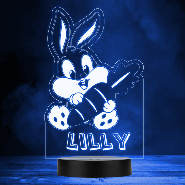 Bugs Bunny Baby Carrot Looney Tunes Kids Personalised Gift RGB LED Night Light