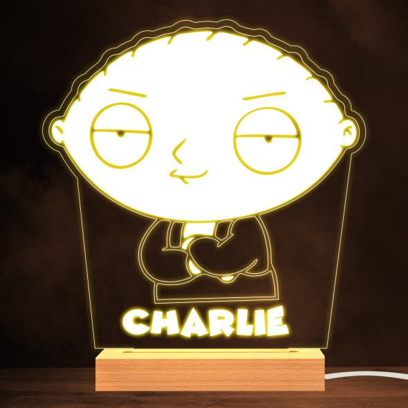 Stewie Griffin Family Guy Tv Show Personalised Gift Warm White Night Light
