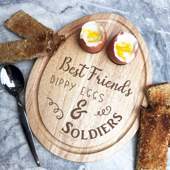 Dippy Eggs & Toast Friend Personalised Gift Breakfast Serving Board