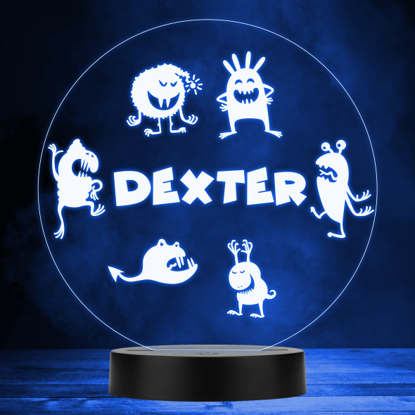 Little Cute Monsters Colour Changing Personalised Gift LED Lamp Night Light