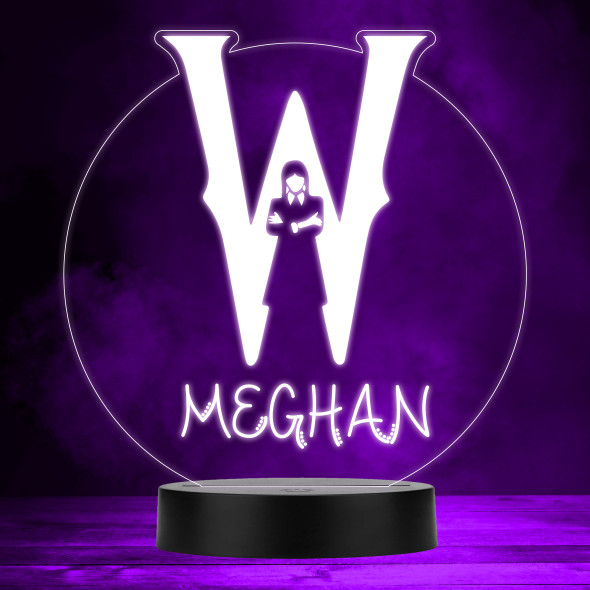 W Wednesday Addams Family Colour Changing Personalised Gift LED Lamp Night Light