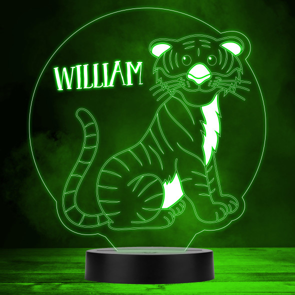 Cute Tiger Zoo Animal Colour Changing Personalised Gift LED Lamp Night Light