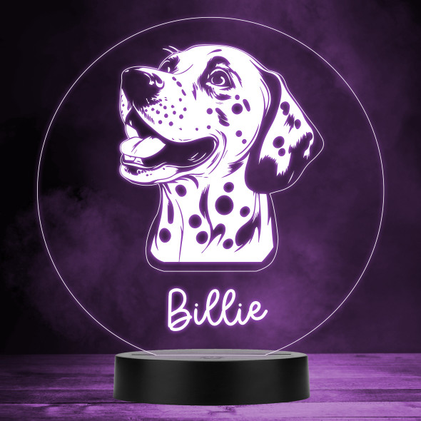 Dalmatian Dog Pet Silhouette Multicolour Personalised Gift LED Lamp Night Light