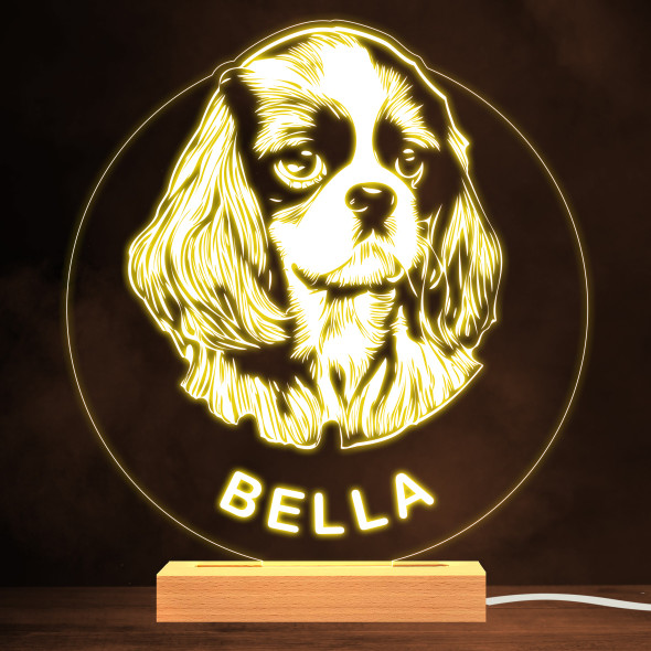 Cavalier Spaniels Dog Pet Silhouette Warm Lamp Personalised Gift Night Light