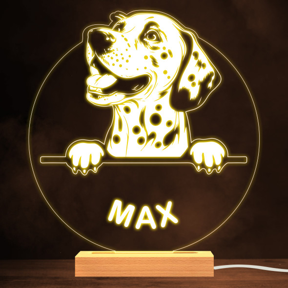 Dalmatian Dog Pet Silhouette Warm White Lamp Personalised Gift Night Light