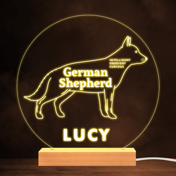 German Shepherd Dog Pet Personality Warm Lamp Personalised Gift Night Light