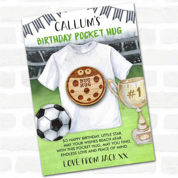 Ladybug Googly Eyes Kid's Boys Birthday Football Personalised Gift Pocket Hug