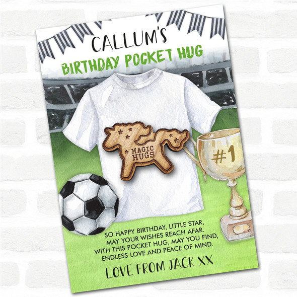 Unicorn Stars Kid's Boys Birthday Football Personalised Gift Pocket Hug