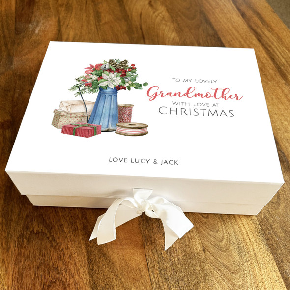 Grandmother Winter Bouquet Gift Boxes Christmas Personalised Hamper Gift Box