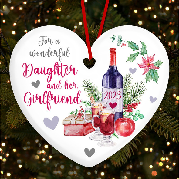 Wonderful Daughter Her Girlfriend Mulled Wine Custom Christmas Tree Decoration
