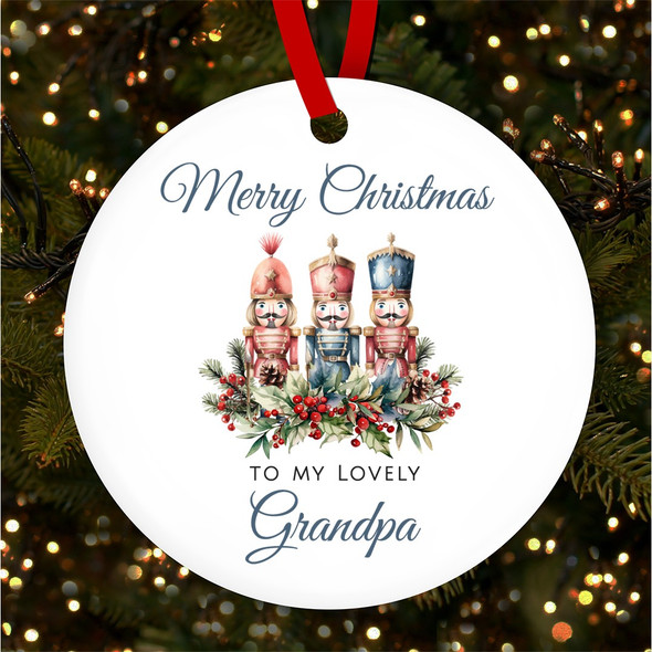 Grandpa Classic Nutcrackers Personalised Christmas Tree Ornament Decoration