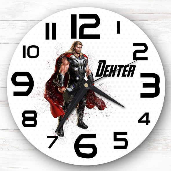Thor Superhero Boys Room Custom Gift Personalised Clock