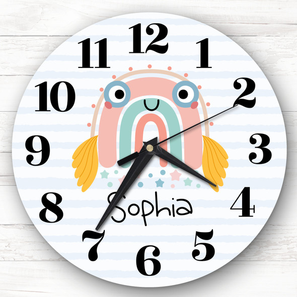 Rainbow Fish Girls Room Custom Gift Personalised Clock