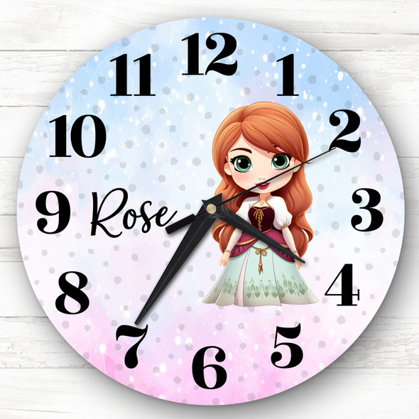 Disney Princess Frozen Anna Personalised Gift Personalised Clock