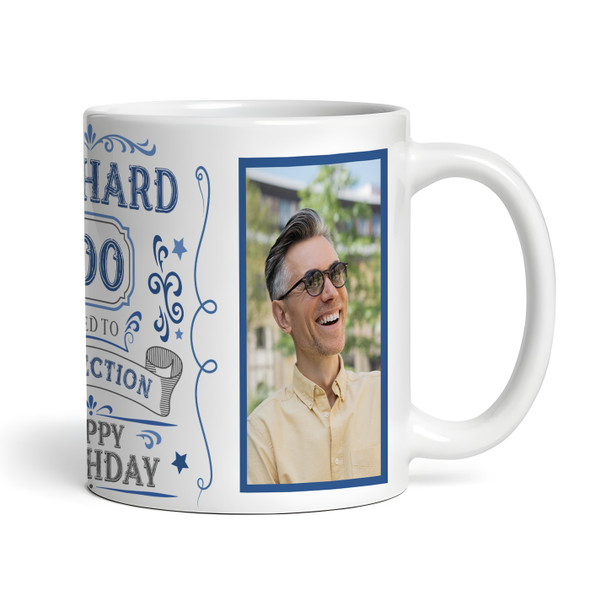 100th Birthday Gift Aged To Perfection Blue Photo Tea Coffee Personalised Mug