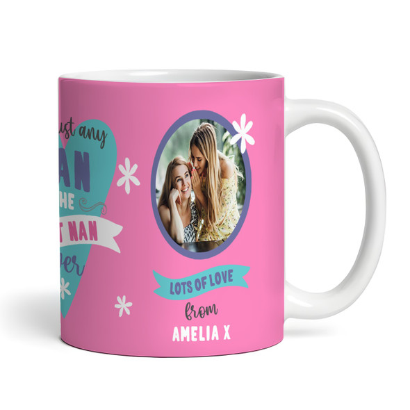 The Best Ever Nan Gift Photo Pink Tea Coffee Personalised Mug