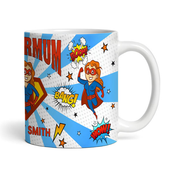 Gift For Mum Red Ginger Hair Female Superhero Tea Coffee Cup Personalised Mug