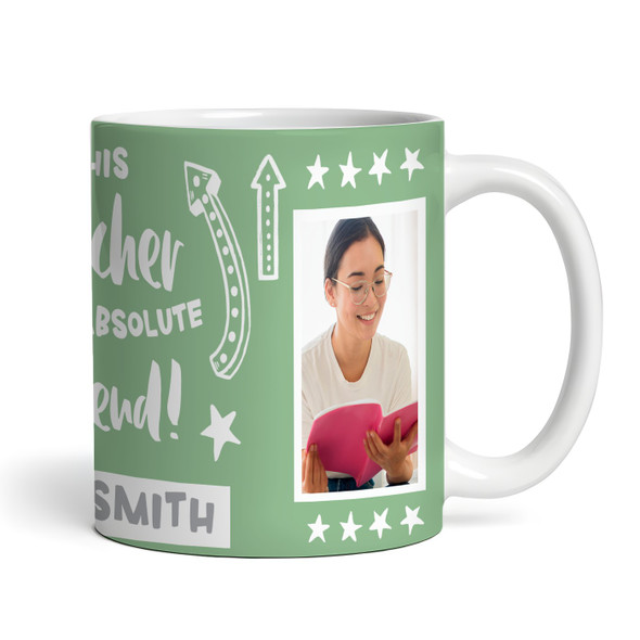 Gift For Teacher Legend Photo Green Tea Coffee Cup Personalised Mug